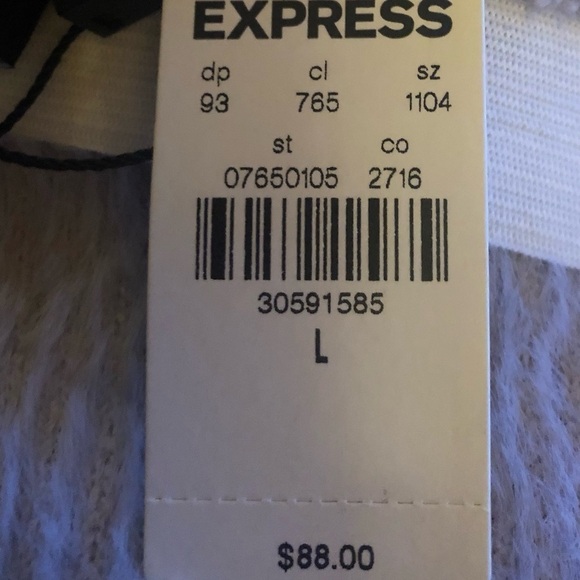 Express/ NWT/ Fuzzy Fur Sweater Pencil Skirt / LG - Picture 6 of 8